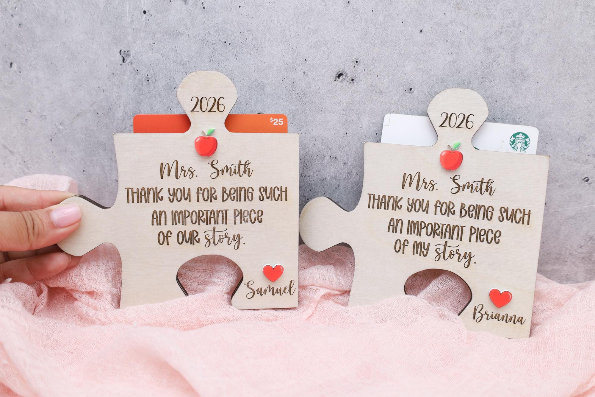 Puzzle Piece Teacher Gift Card Holder,teacher Appreciation Gift ...