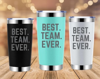 Personalized Team Tumbler: Engraved 20 oz Gift for Employees