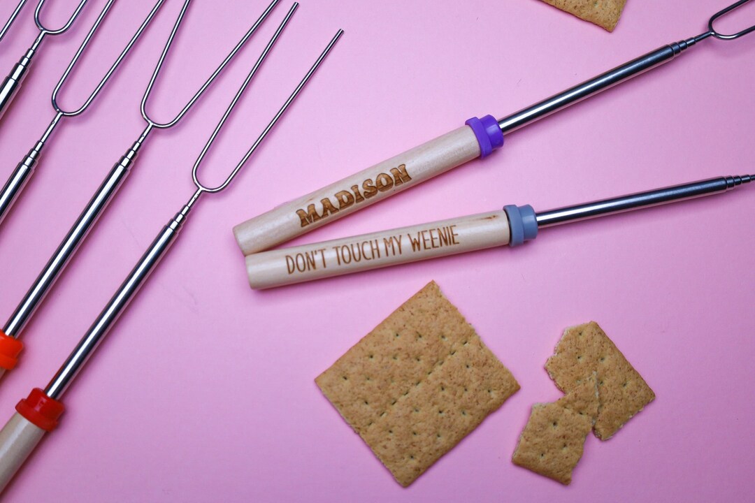 Custom S'mores Sticks,personalized Marshmallow Roasting Sticks,custom