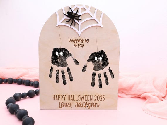 Custom Halloween DIY Handprint Sign-My First Halloween Sign