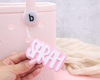 Personalized Bogg Bag Charm-Acrylic Bag Tag