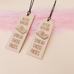 Book Whore Bookmark,Custom Bookmark,Personalized Gift,Bookmark for Women,Book Lover Gift,Gift for Her,Bday Gift,Funny Bookmark,GAG Gift bild 2