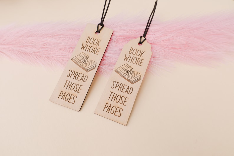 Book Whore Bookmark,Custom Bookmark,Personalized Gift,Bookmark for Women,Book Lover Gift,Gift for Her,Bday Gift,Funny Bookmark,GAG Gift bild 2