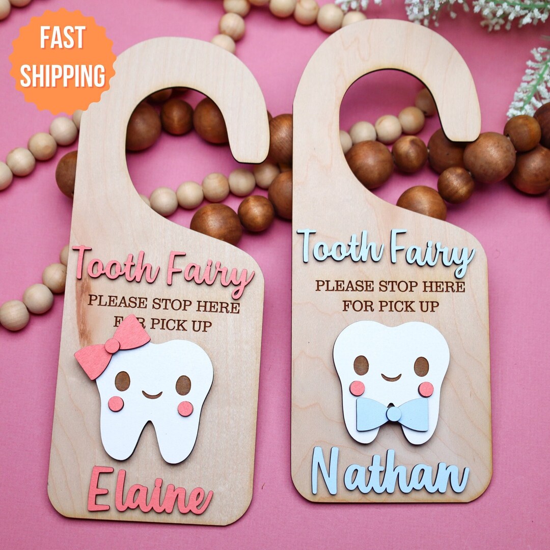 Personalized Tooth Fairy Door Hanger: Rustic Kids Gift - Etsy