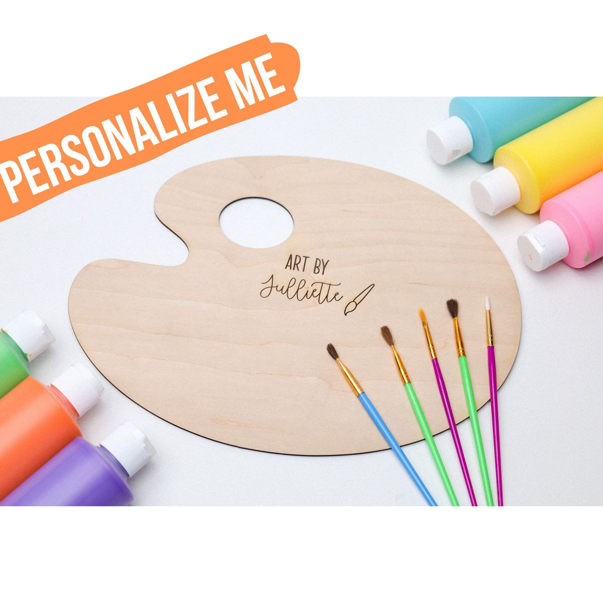 Painters Palette Sign personalized Paint Palette custom Wood