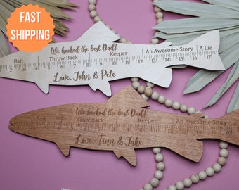 Fishing Ruler,Trout Fish Gift,Gift for Dad, Gift from Kids, Personalized Father's Day Ideas, Fish Ruler for Dad,Gift for Grandpa,Fish Ruler