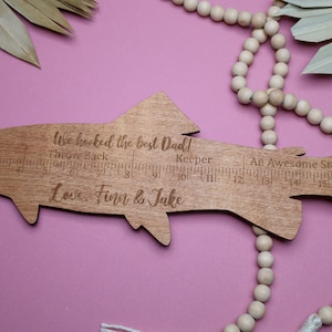 Fishing Ruler,trout Fish Gift,gift for Dad, Gift From Kids ...
