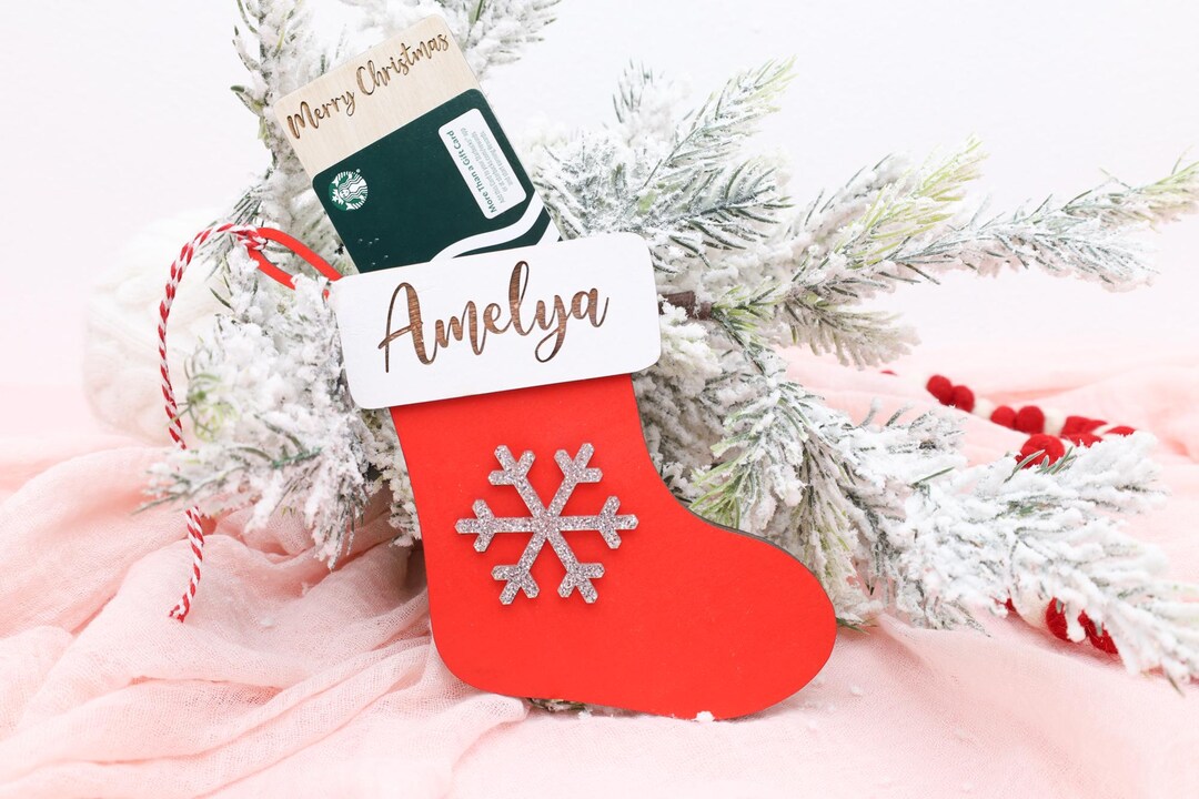Personalized Stocking Stuffer Gift Card Money Holder-christmas Ornament ...