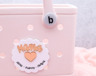 Personalized Acrylic Bogg Bag Charm: Custom Mom Tag