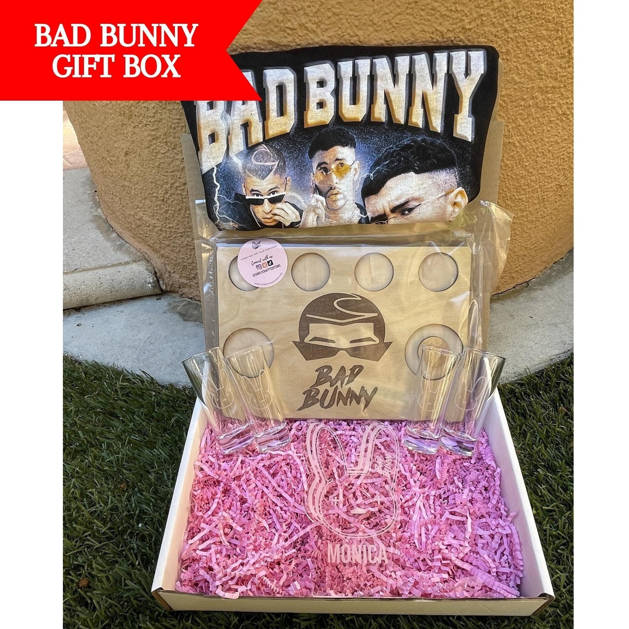 Bad Bunny Gift Boxtequila Boardbirthday Gifts for Herbad Etsy