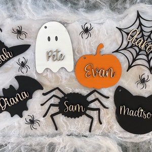 Personalized Halloween Wooden Tags: Boo Basket Decor