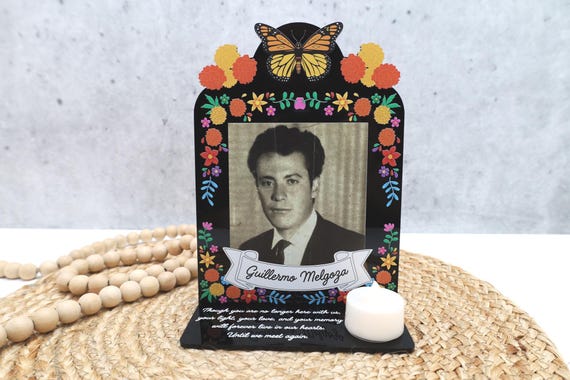 Day of the Dead Memorial, Dia de los Muertos Ofrenda, Personalized Memorial Frame, Memorial Photo Frame, Ofrenda Decor, Remembrance Gift