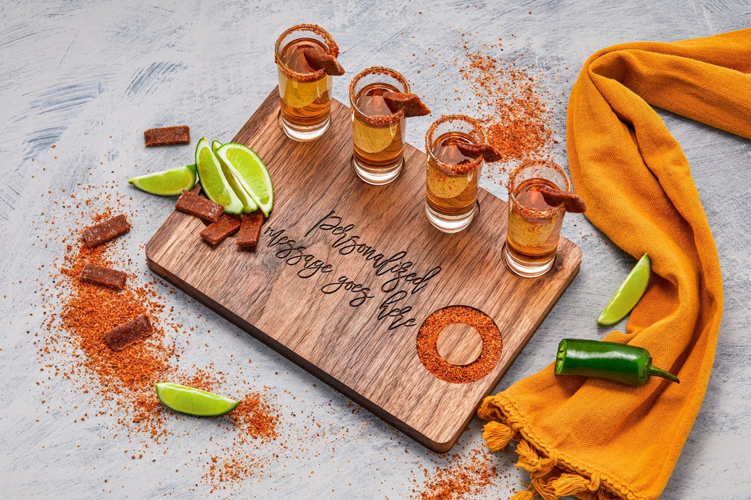Personalized Tequila Boardtequila Flight Boardpersonalized Etsy