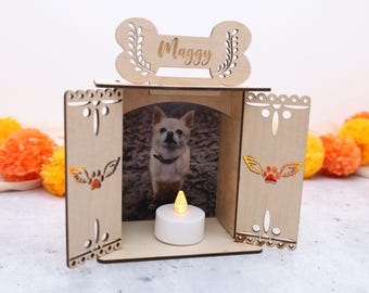 Pet Memorial Shadow Box-Day of the Dead Decor