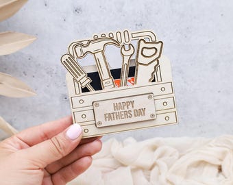 Gift Card Holder for Dad,Fathers Day Gift,Personalized Gift Card Holder,Gifts for Him,Unique Fathers Day Gift,Toolbox Card Holder