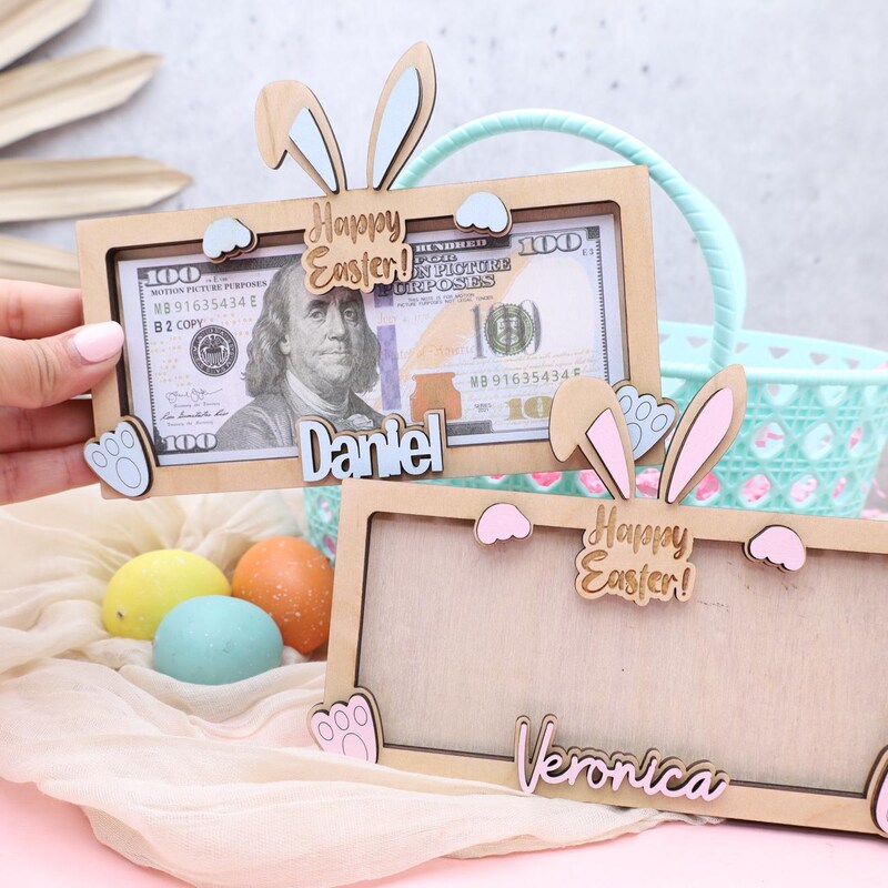 Easter Money Holder, Bunny Design, Easter Basket Stuffer for Kids