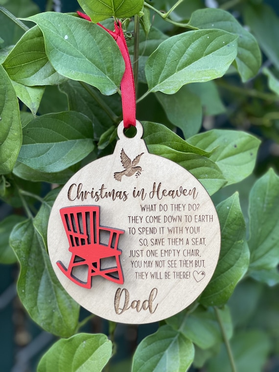 Memorial Ornament,Christmas in Heaven,Bereavement Gift,Christmas Ornament,Personalized Decor,Custom Ornament,Memorial Gift,Family Ornament