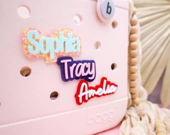 Custom Name Bogg Bag Tag: Personalized Bag Charm
