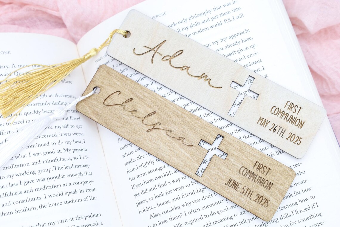 First Communion Gift,religious Gift,custom Bookmark,communion Favor ...