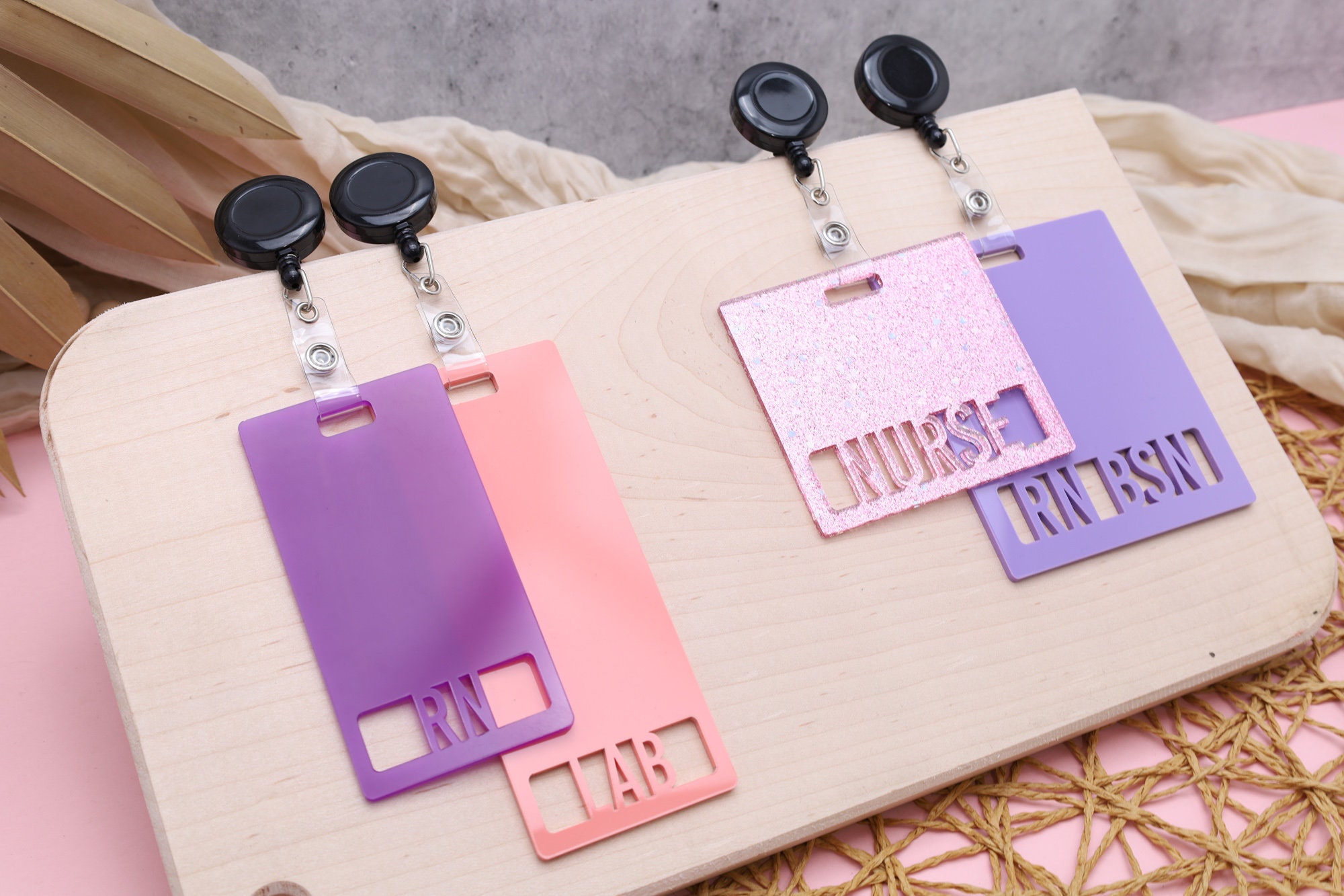 Customizable Acrylic Badge Buddy: Healthcare ID Holder