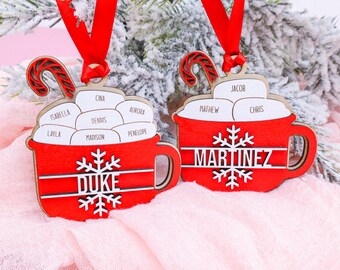 Christmas Ornament,Grandkids Name Ornament,Gift for Grandparents,Family Ornament,2024 Xmas Ornament,Christmas Gifts,Ornament with Names