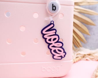 Personalized Acrylic Bogg Bag Tag: Custom Name Charm