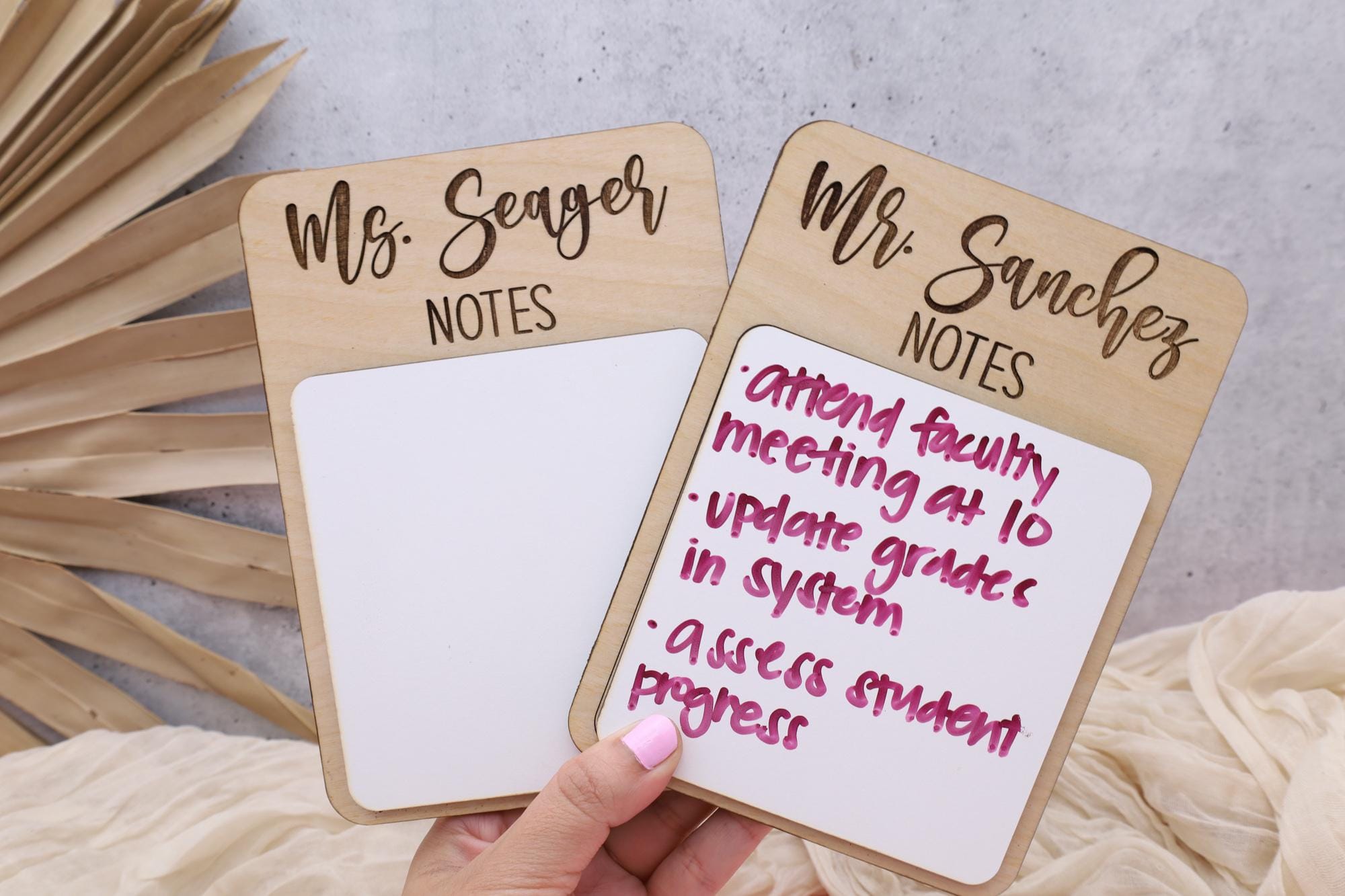 Teacher Dry Erase Board,Wooden Teacher Notes Board,Teacher Gift,Teacher Appreciation Gift,Teacher Notepad,Classroom Decor,Teacher Whiteboard