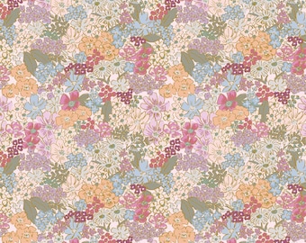 Rifle Paper Co English Rose Mimi in Plum Metallic by Cotton + Steel