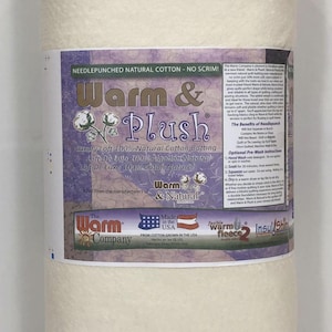 Warm and Plush Cotton Batting by the yard
