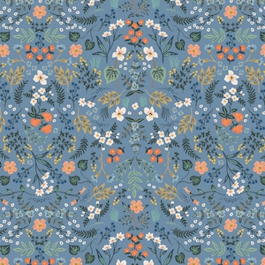Papel para rifles Wildwood de Cotton + Steel en azul metalizado