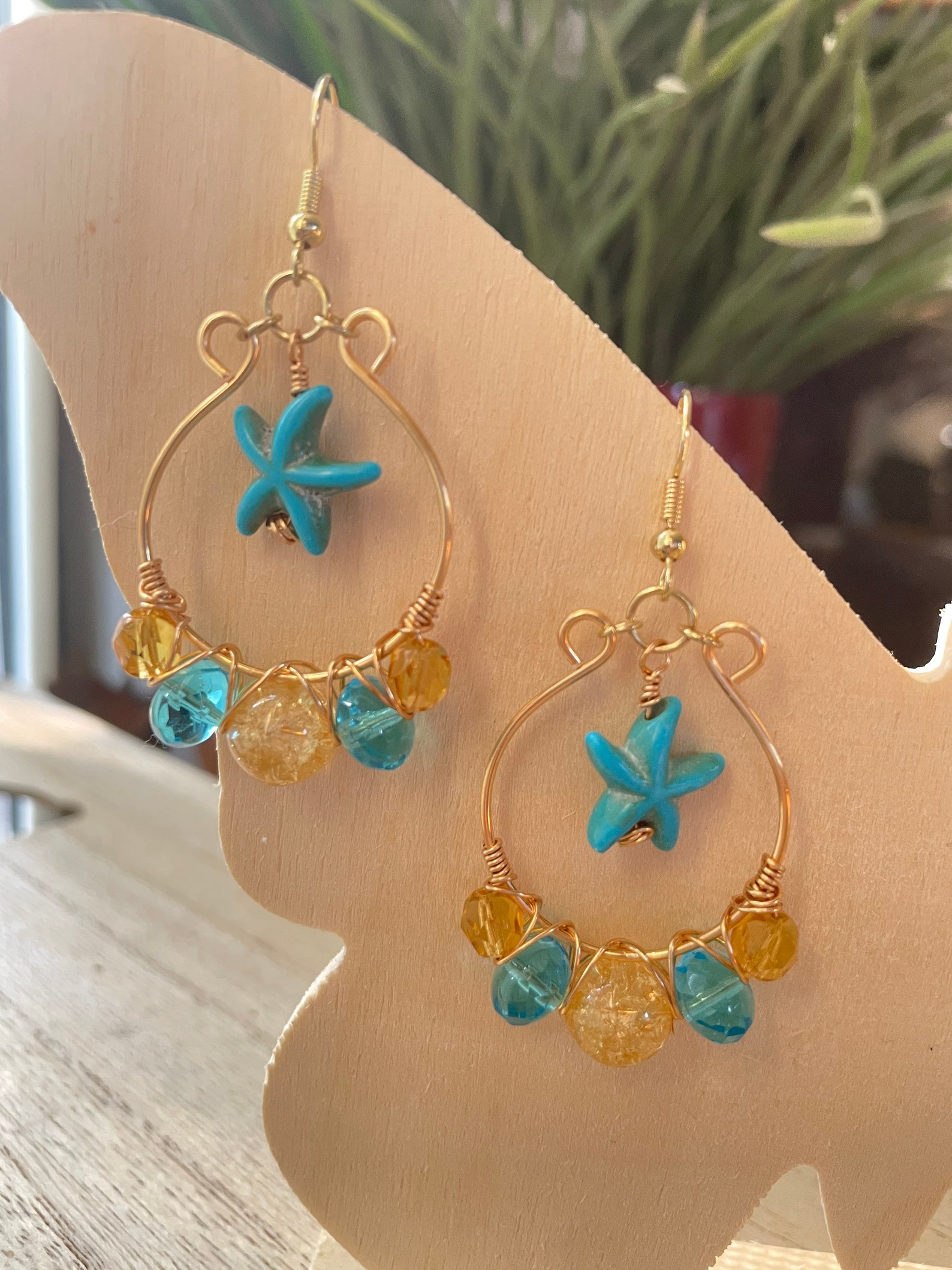 Layered Ocean Hoop Earrings