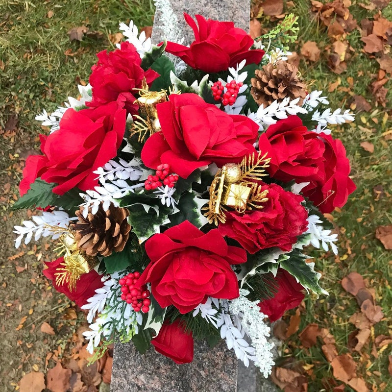 Christmas Grave Flower Arrangements - Etsy