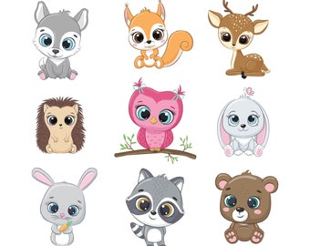 Cute Wolf Clipart Etsy