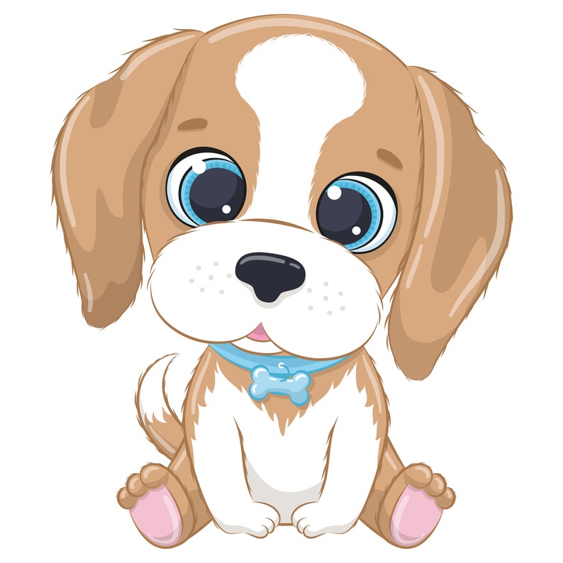 Cute Dog Clipart Eps Png Jpeg Pets Clipart Cute Animal Etsy