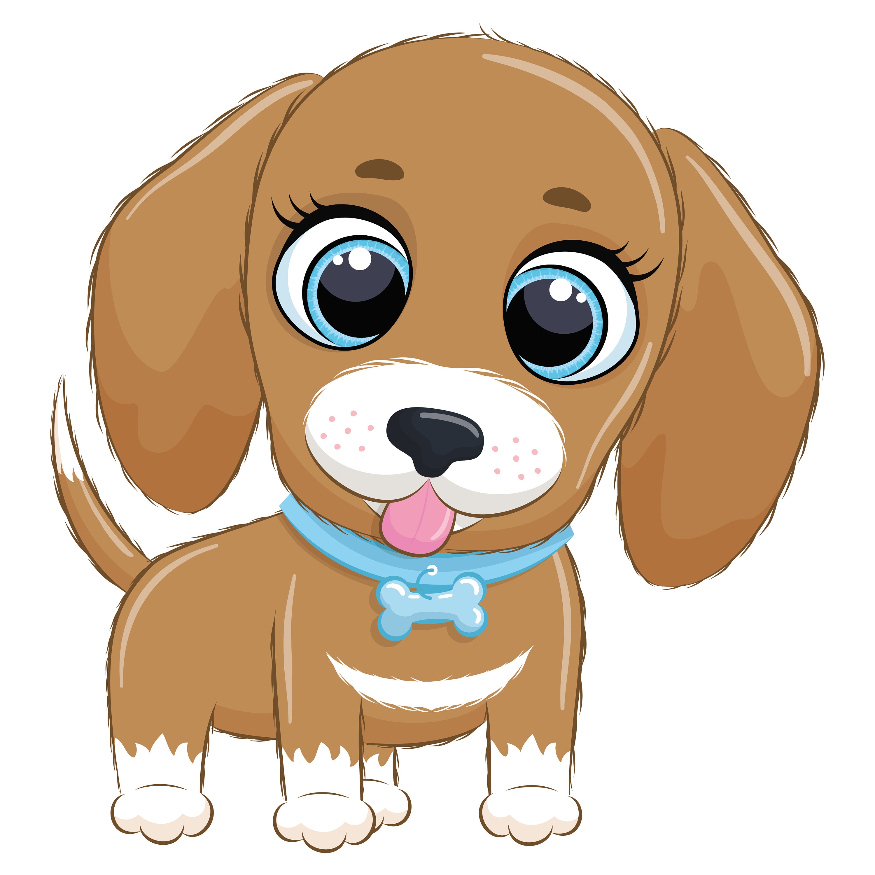Cute Dog Clipart EPS PNG JPEG Pets Clipart Cute Animal | Etsy UK