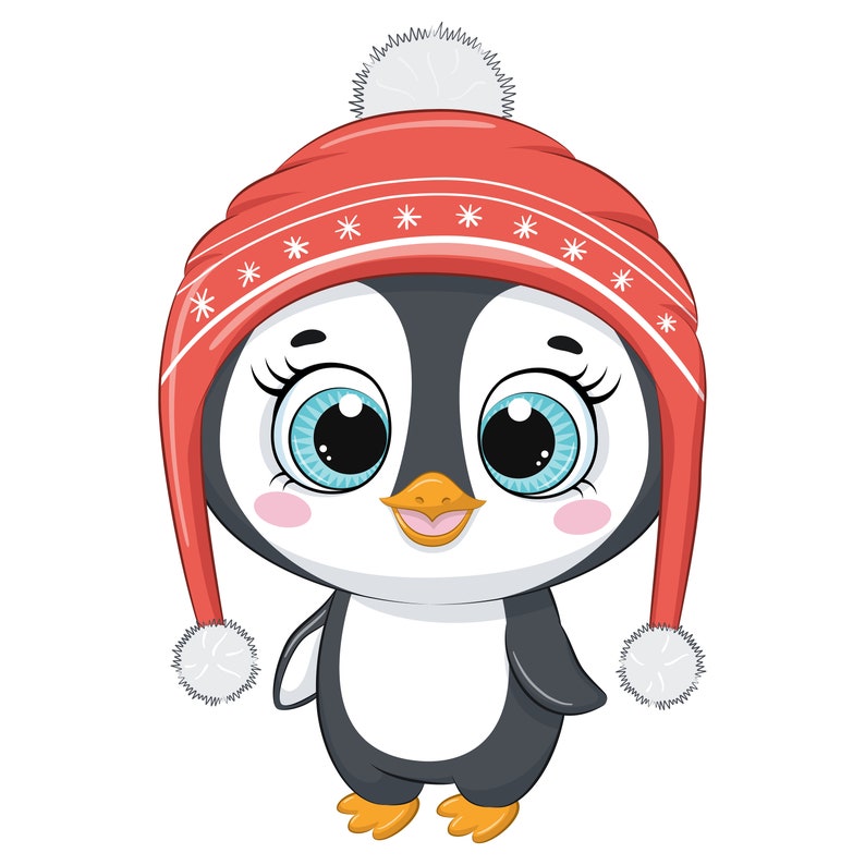 Christmas Penguin Clipart EPS PNG JPEG Xmas Clipart New | Etsy