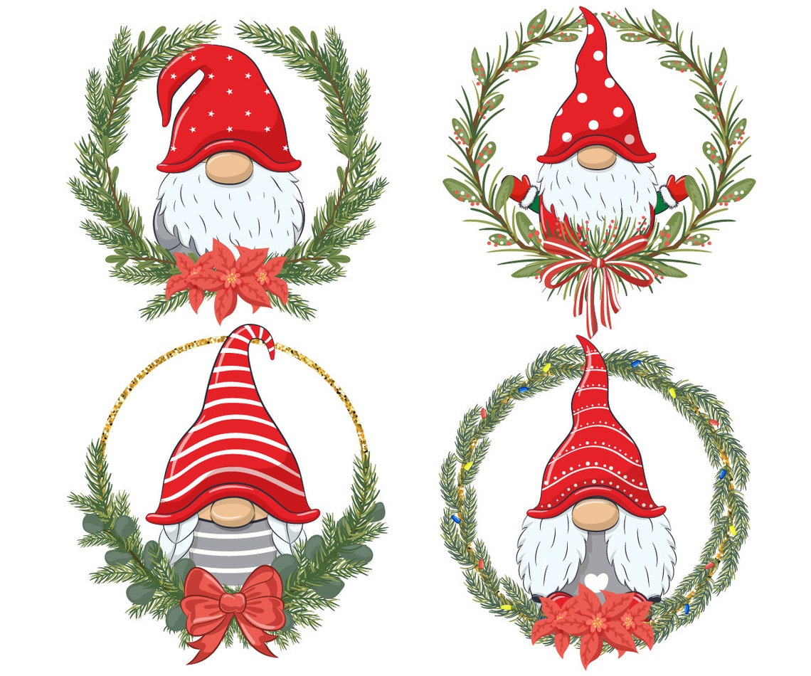 Weihnachtswichtel Clipart EPS PNG JPEG Nordischer Wichtel  Etsy