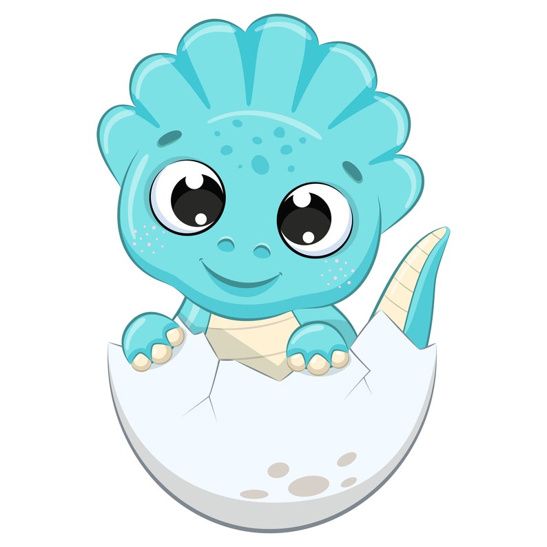 Süße Baby Dinosaurier Clipart PNG EPS digitale ClipArt | Etsy