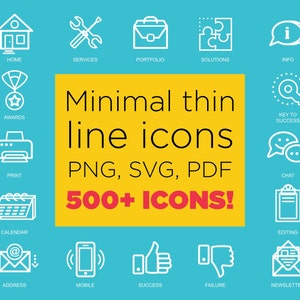 Paquete de iconos SVG - Más de 500 iconos - Iconos de negocios, iconos sociales, paquete de iconos editables