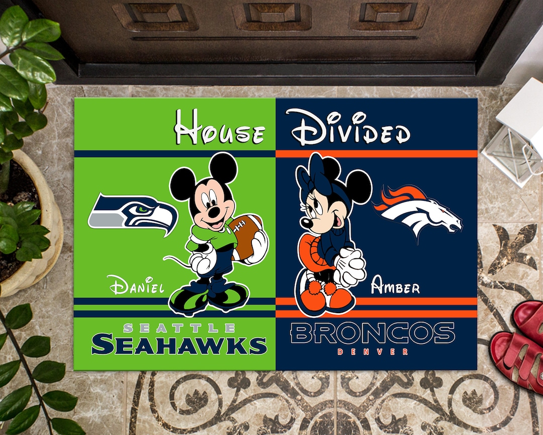 Personalized House Divided Doormats Football Any Team Etsy