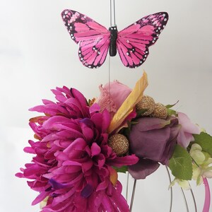 Summer flower headband / large flower headpiece / lilac pink flower wearth / summer hair accessories / festival wreath image 6