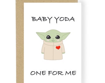 Baby Yoda Printable PDF Valentine's Day Card