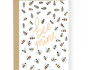 Bee Mine Printable PDF Valentine's Day Card
