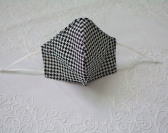 Women's Cotton Mask: 4-Layer Tight-Weave 100% Cotton with Adjustable Straps & Nose Bar