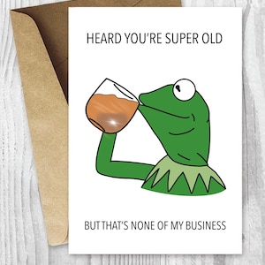 Kermit the Frog Printable PDF Birthday Card - Etsy