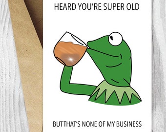 Kermit The Frog Printable PDF Birthday Card