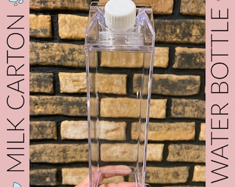 Botellas de agua de cartón de leche