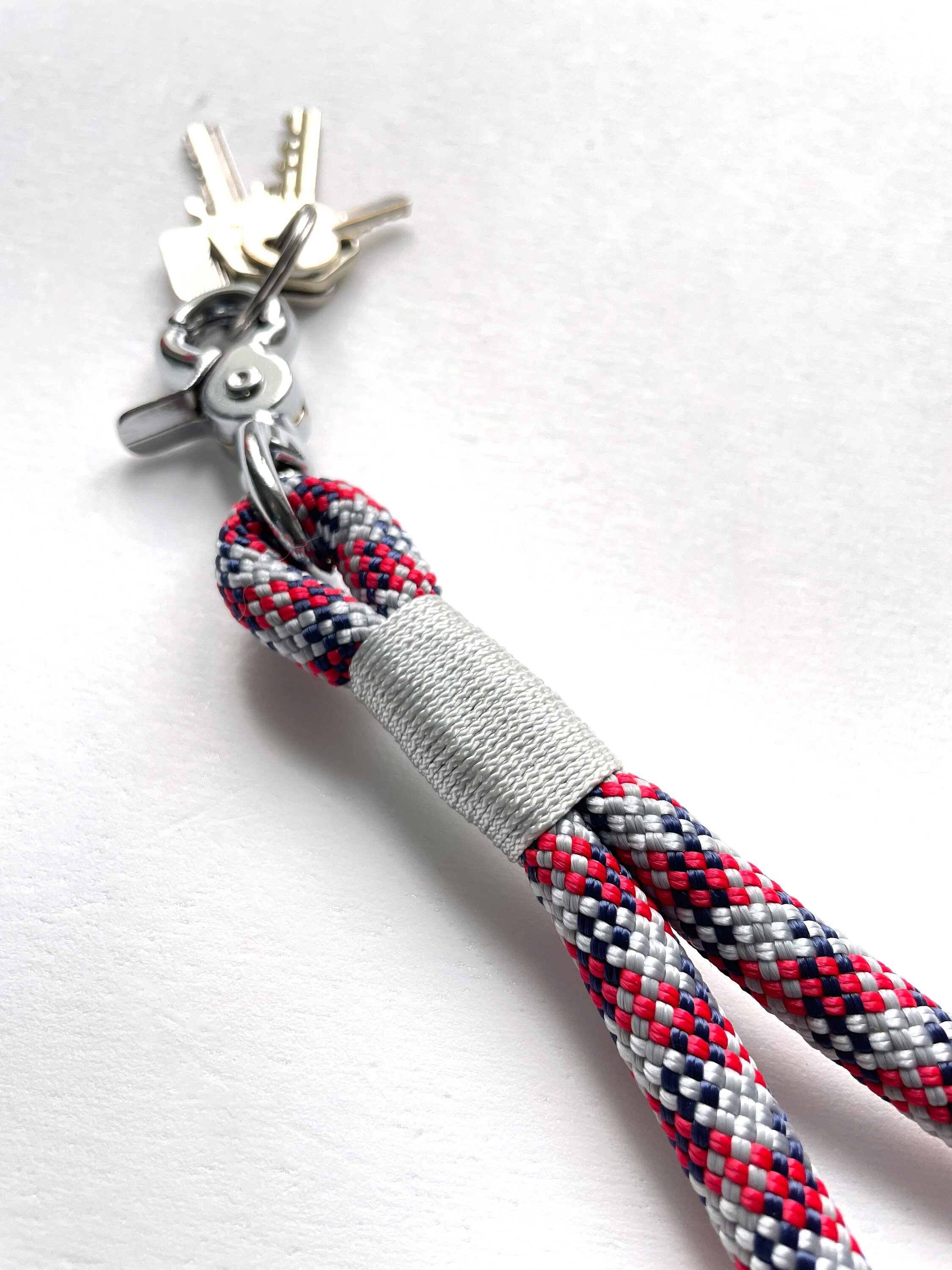Keychain Made of Climbing Rope With Scissor Carabiner Etsy UK