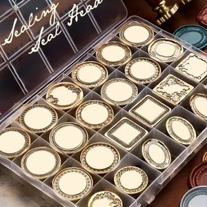 Wachs Siegel Stempel, Vintage Stempel Wachs Siegel Kit für Einladung Hochzeit Geschenkverpackung, Vintage Bilderrahmen Wachsstempel, französischer Siegelstempel