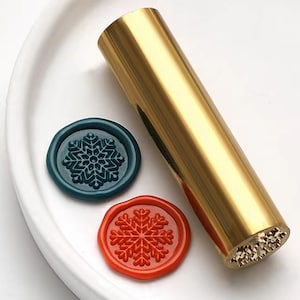 Mini Wachs Siegel Stempel, Schneeflocke Stempel, Schneeflocke Wachs Siegel für Einladung Hochzeit Geschenk Verpackung, Wachs Stempel Kit, doppelseitiger Siegelwachs Stempel